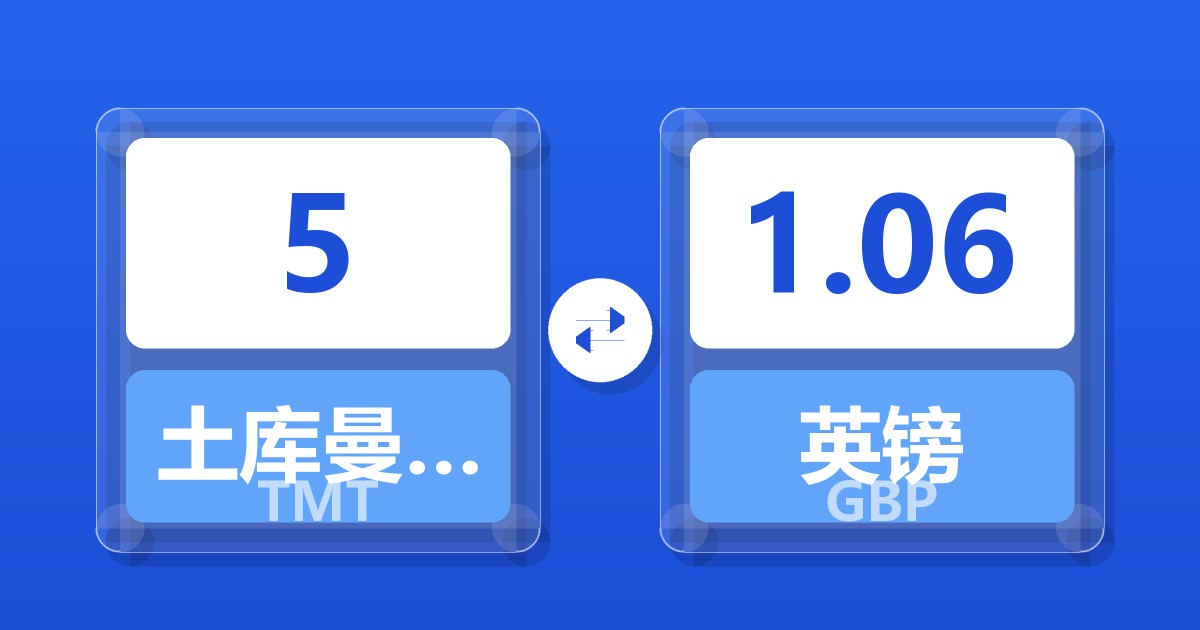 5土库曼斯坦马纳特兑英镑