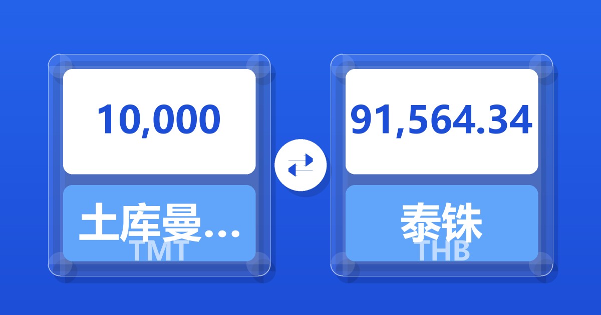 10,000土库曼斯坦马纳特兑泰铢