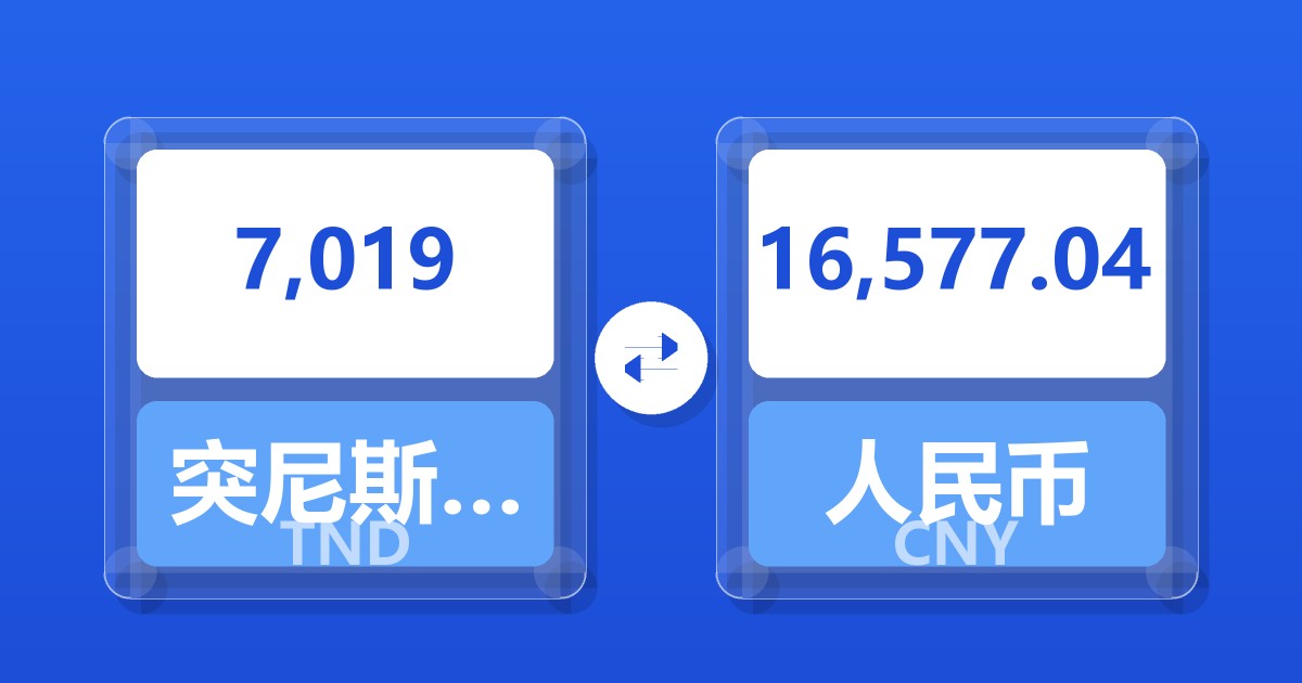 7,019突尼斯第纳尔兑人民币