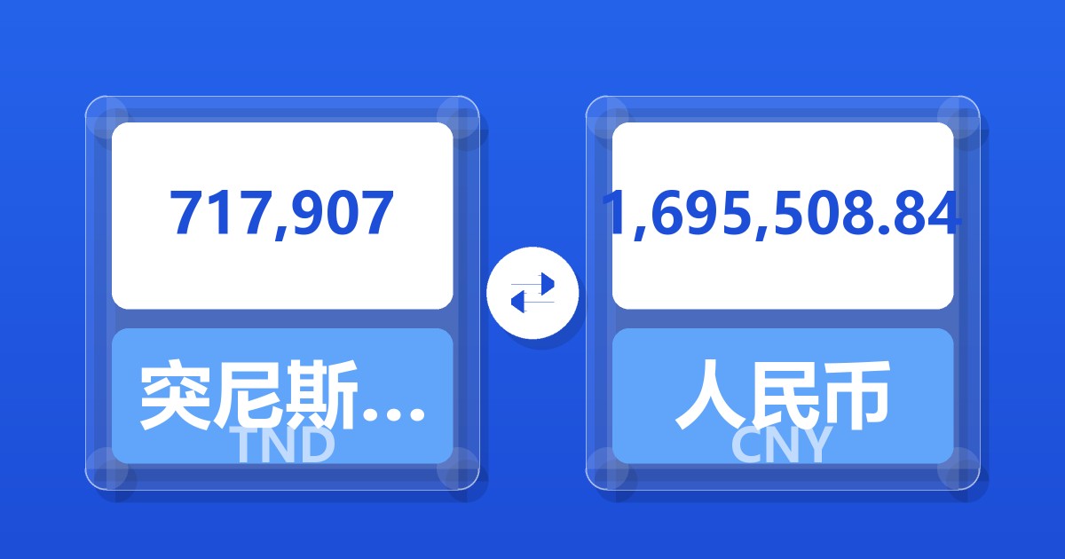 717,907突尼斯第纳尔兑人民币