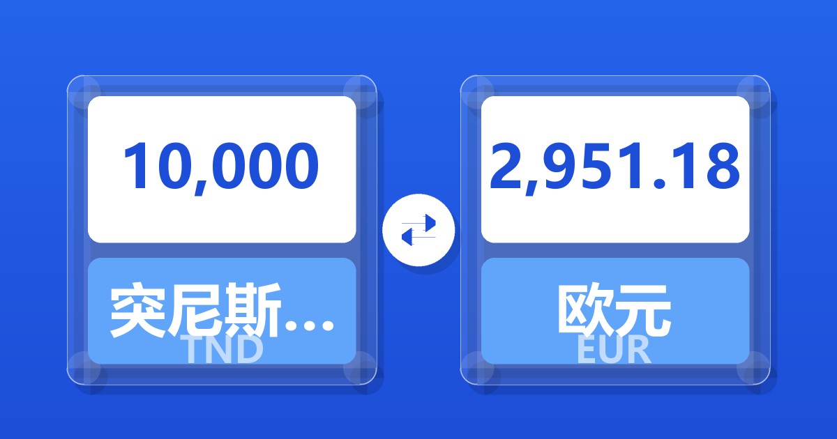 10,000突尼斯第纳尔兑欧元