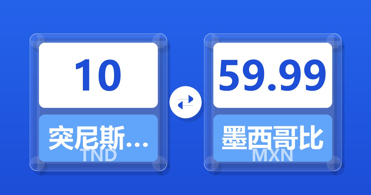 10突尼斯第纳尔兑墨西哥比索