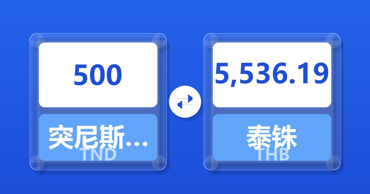 500突尼斯第纳尔兑泰铢