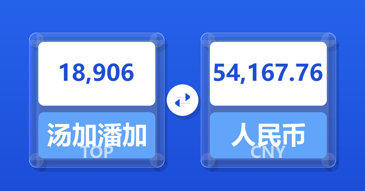 18,906汤加潘加兑人民币