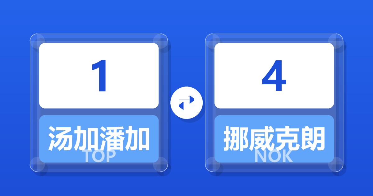 1汤加潘加兑挪威克朗