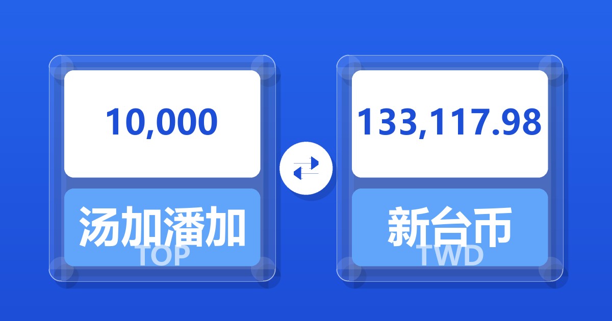 10,000汤加潘加兑新台币