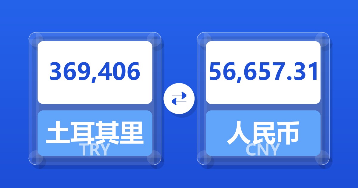 369,406土耳其里拉兑人民币