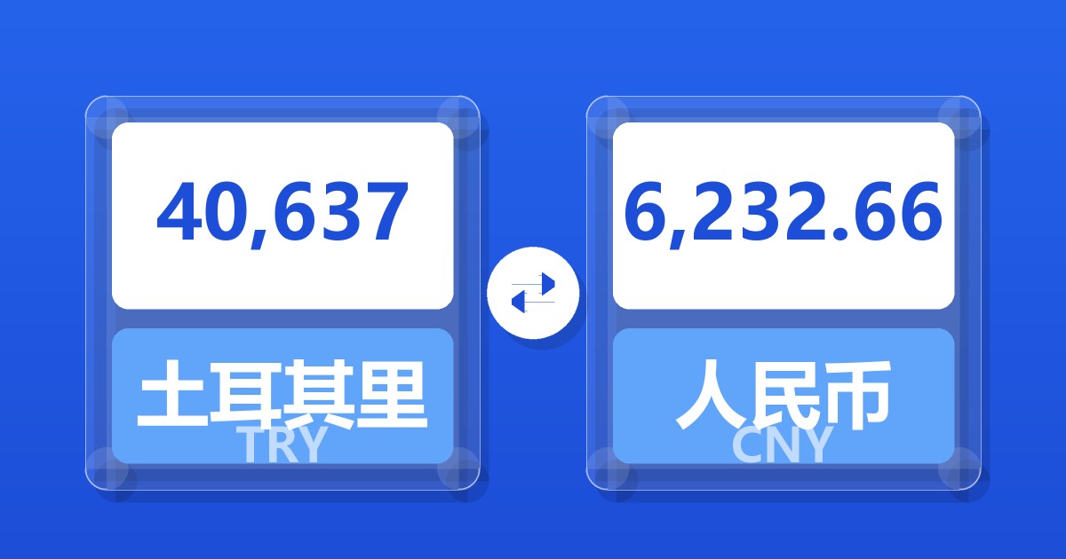 40,637土耳其里拉兑人民币
