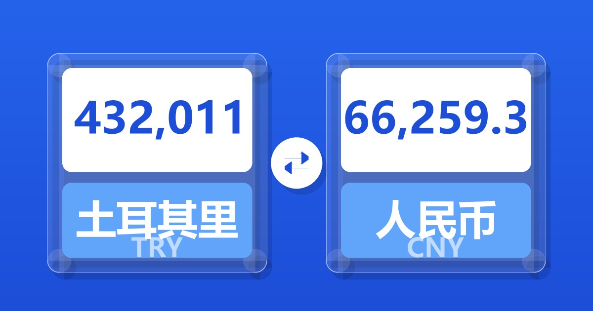 432,011土耳其里拉兑人民币