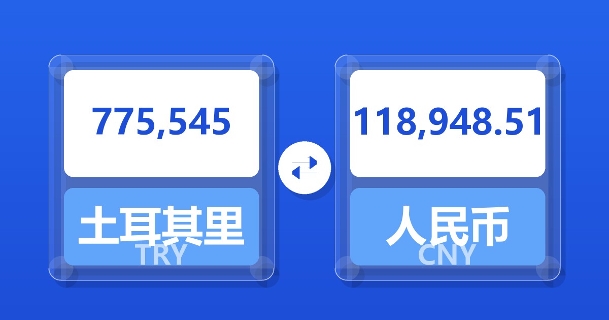 775,545土耳其里拉兑人民币