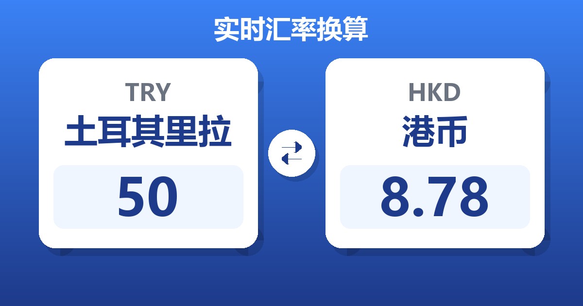 50土耳其里拉兑港币
