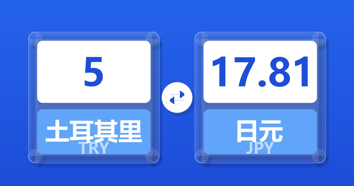 5土耳其里拉兑日元