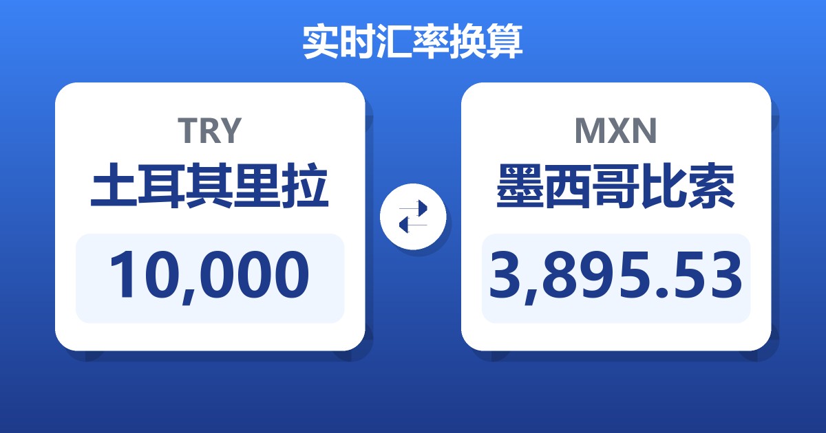 10,000土耳其里拉兑墨西哥比索