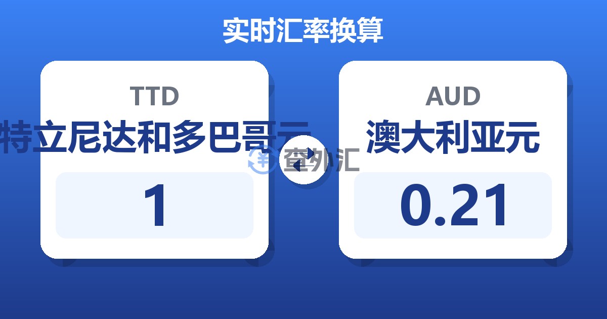 1特立尼达和多巴哥元兑澳大利亚元