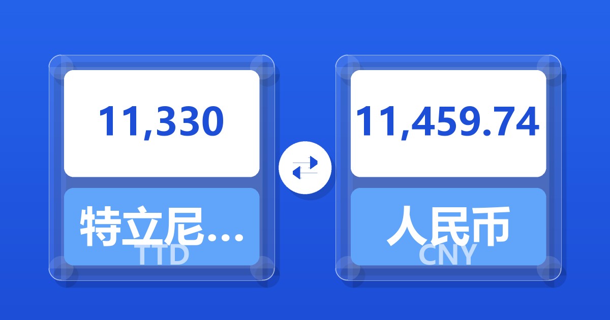 11,330特立尼达和多巴哥元兑人民币