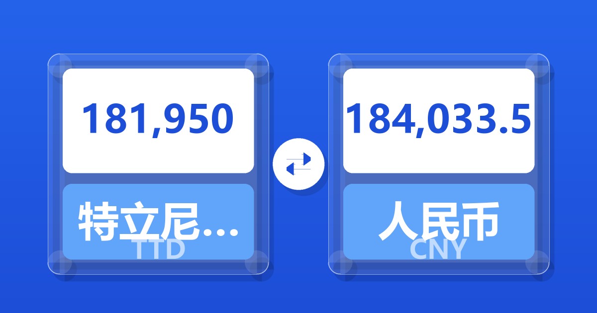 181,950特立尼达和多巴哥元兑人民币