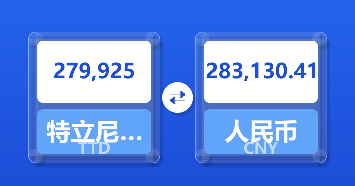 279,925特立尼达和多巴哥元兑人民币