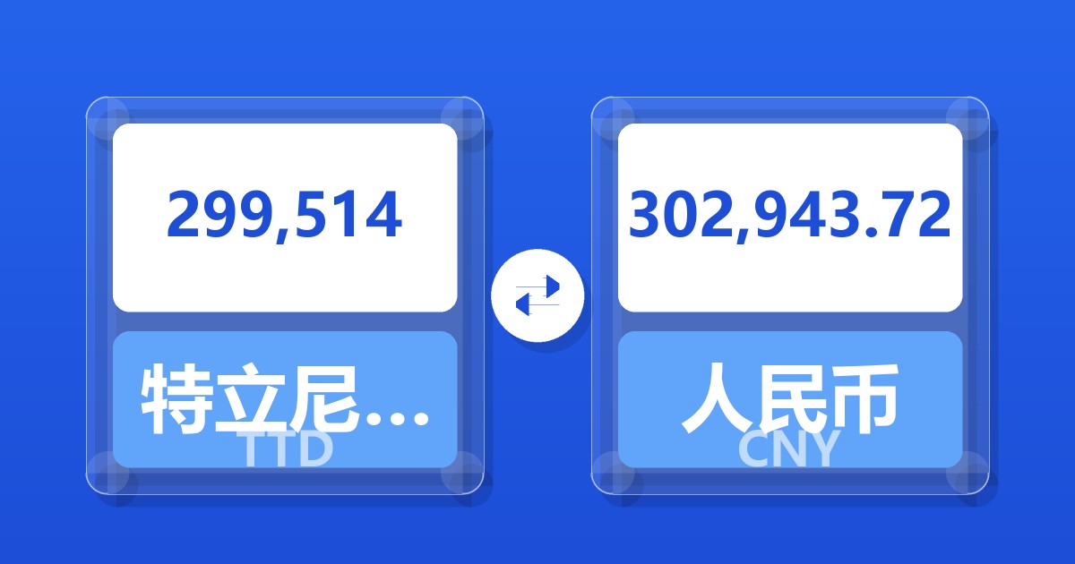 299,514特立尼达和多巴哥元兑人民币
