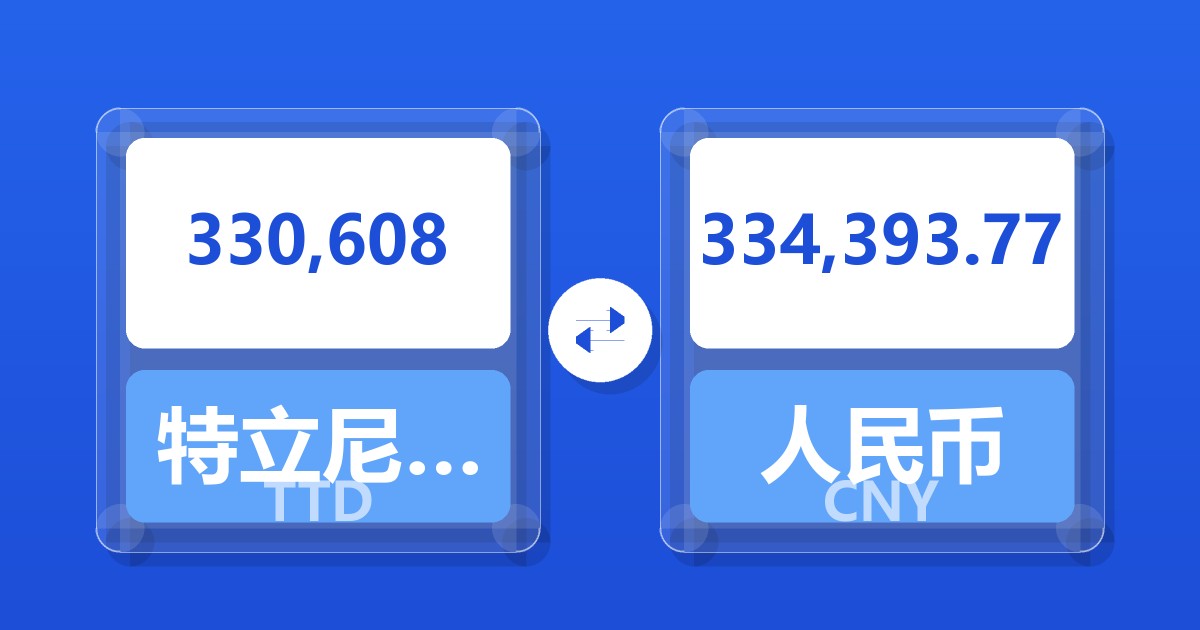 330,608特立尼达和多巴哥元兑人民币
