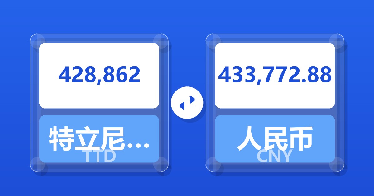 428,862特立尼达和多巴哥元兑人民币