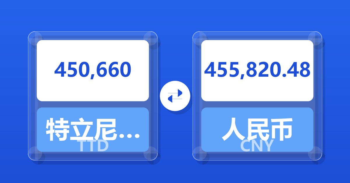450,660特立尼达和多巴哥元兑人民币