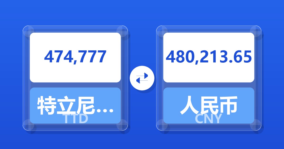 474,777特立尼达和多巴哥元兑人民币