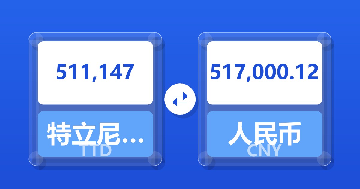 511,147特立尼达和多巴哥元兑人民币