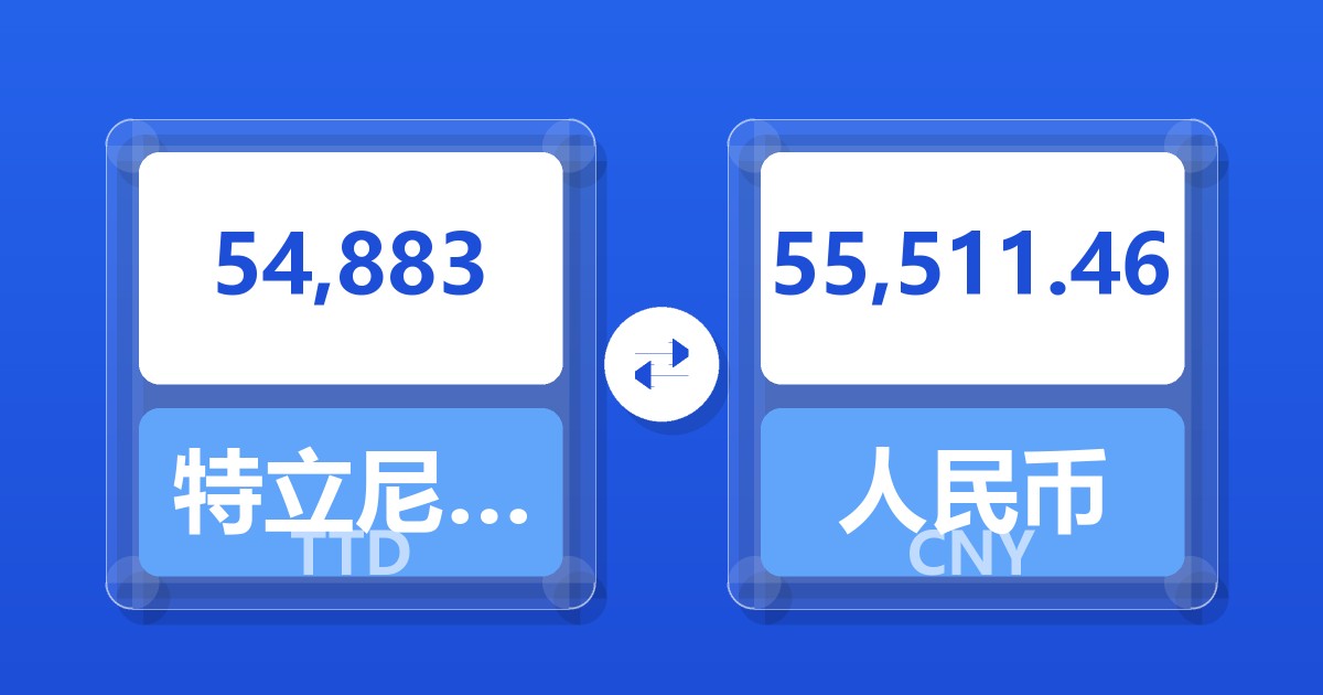 54,883特立尼达和多巴哥元兑人民币