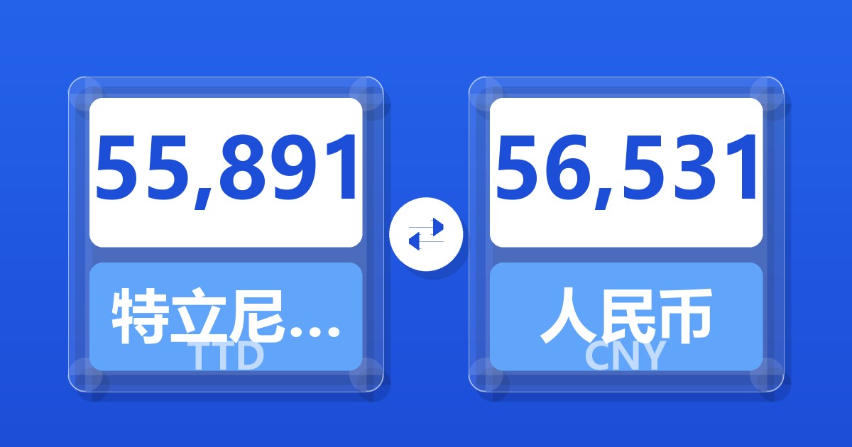 55,891特立尼达和多巴哥元兑人民币