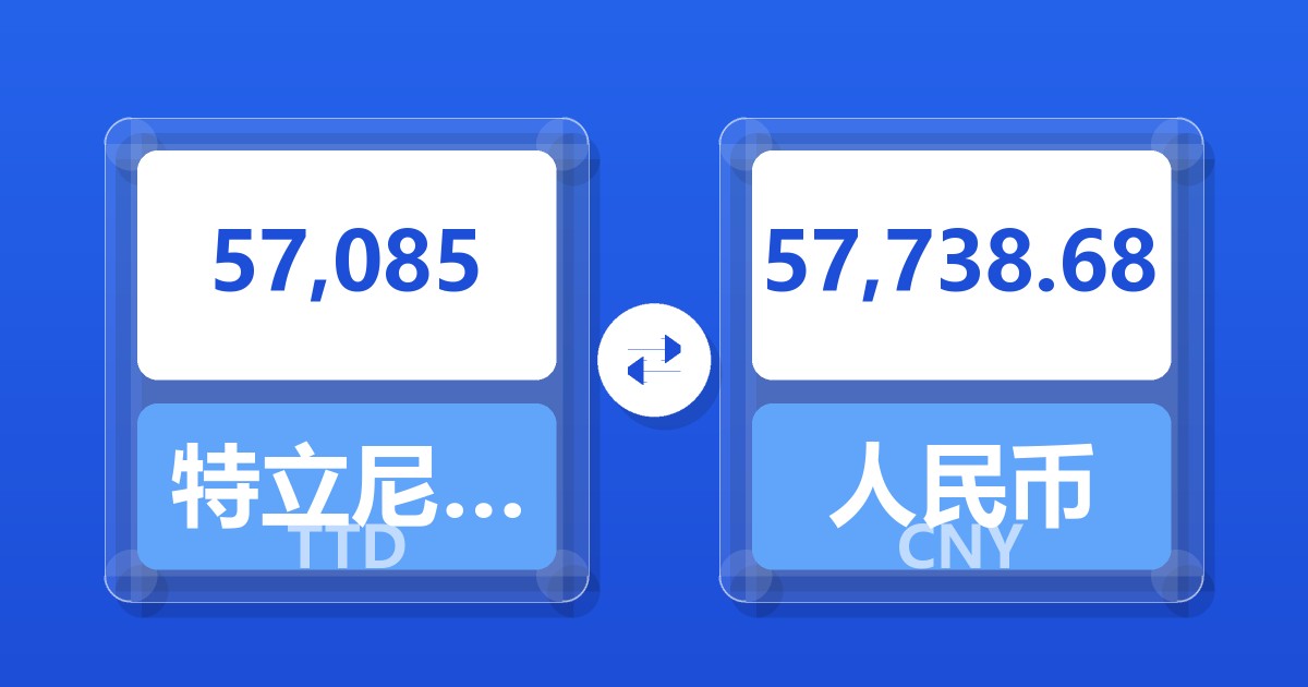 57,085特立尼达和多巴哥元兑人民币