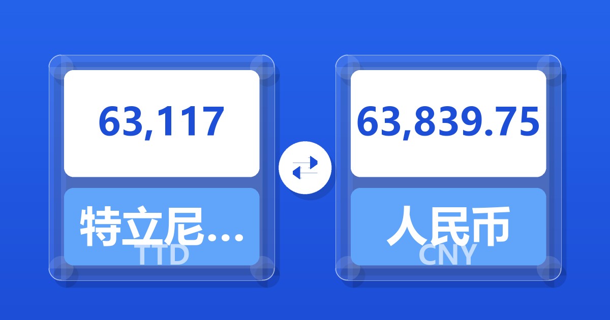 63,117特立尼达和多巴哥元兑人民币