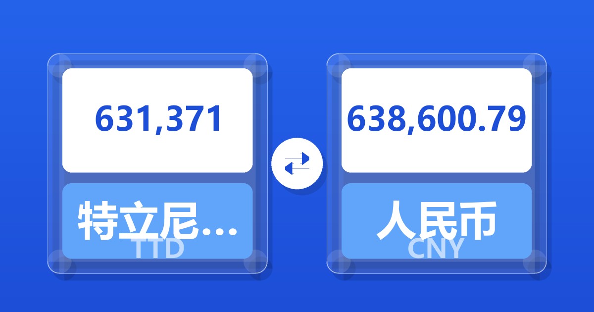 631,371特立尼达和多巴哥元兑人民币
