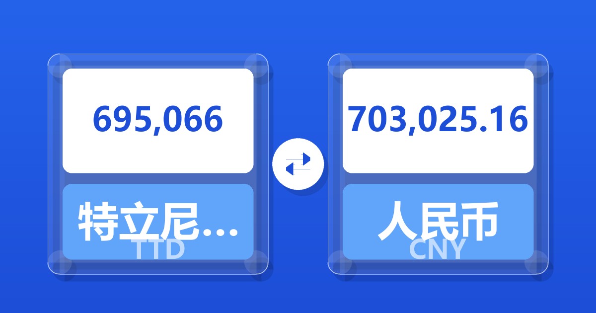 695,066特立尼达和多巴哥元兑人民币