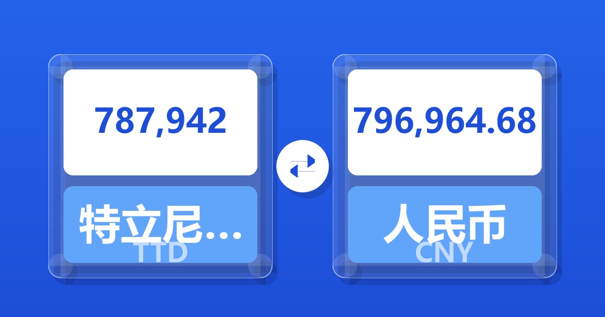 787,942特立尼达和多巴哥元兑人民币