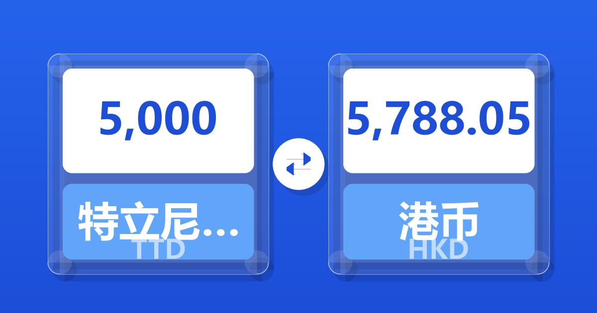 5,000特立尼达和多巴哥元兑港币