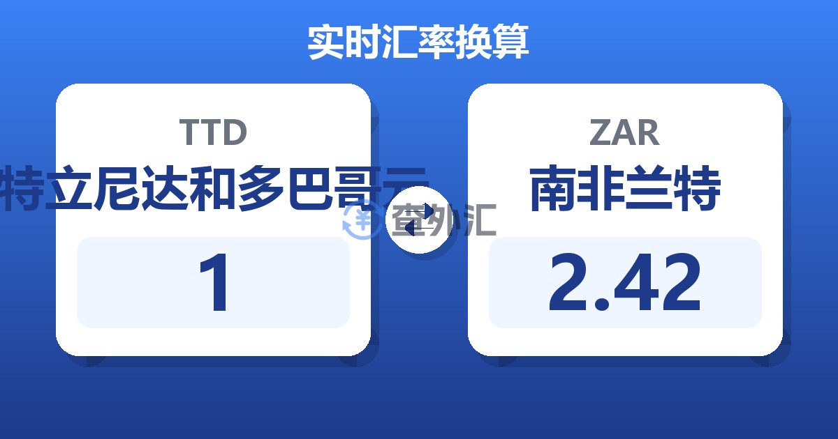 1特立尼达和多巴哥元兑南非兰特