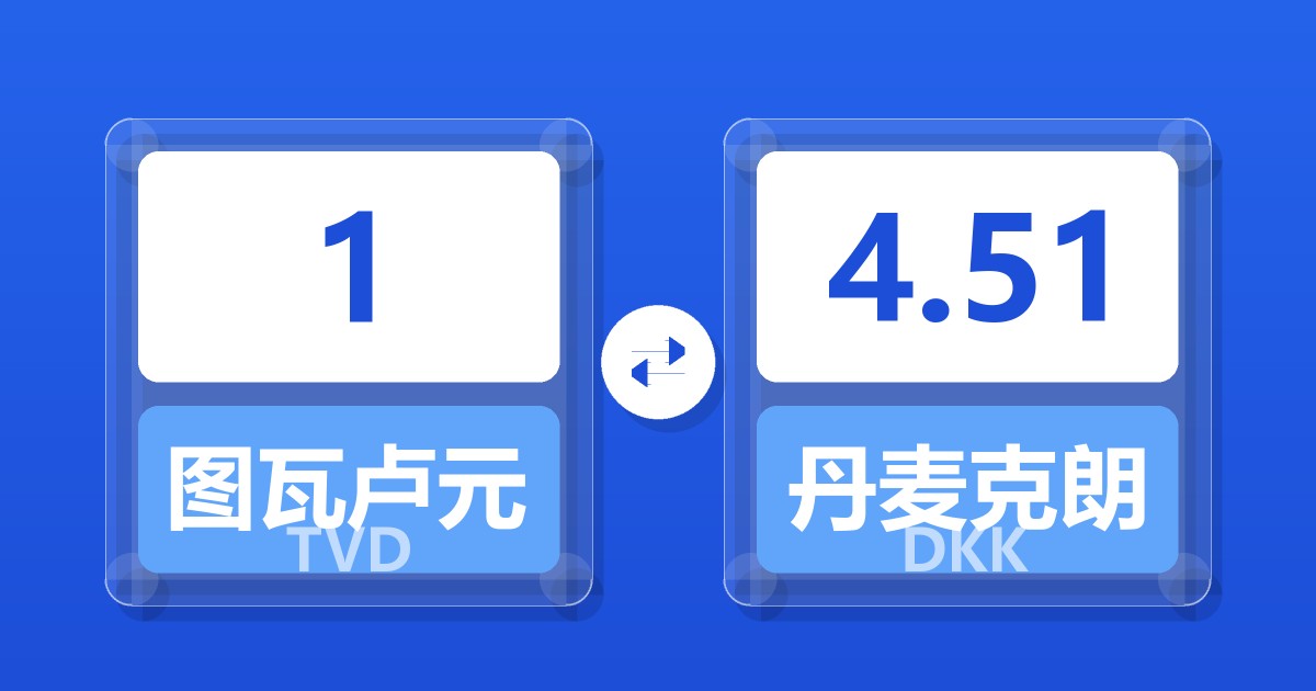 1图瓦卢元兑丹麦克朗