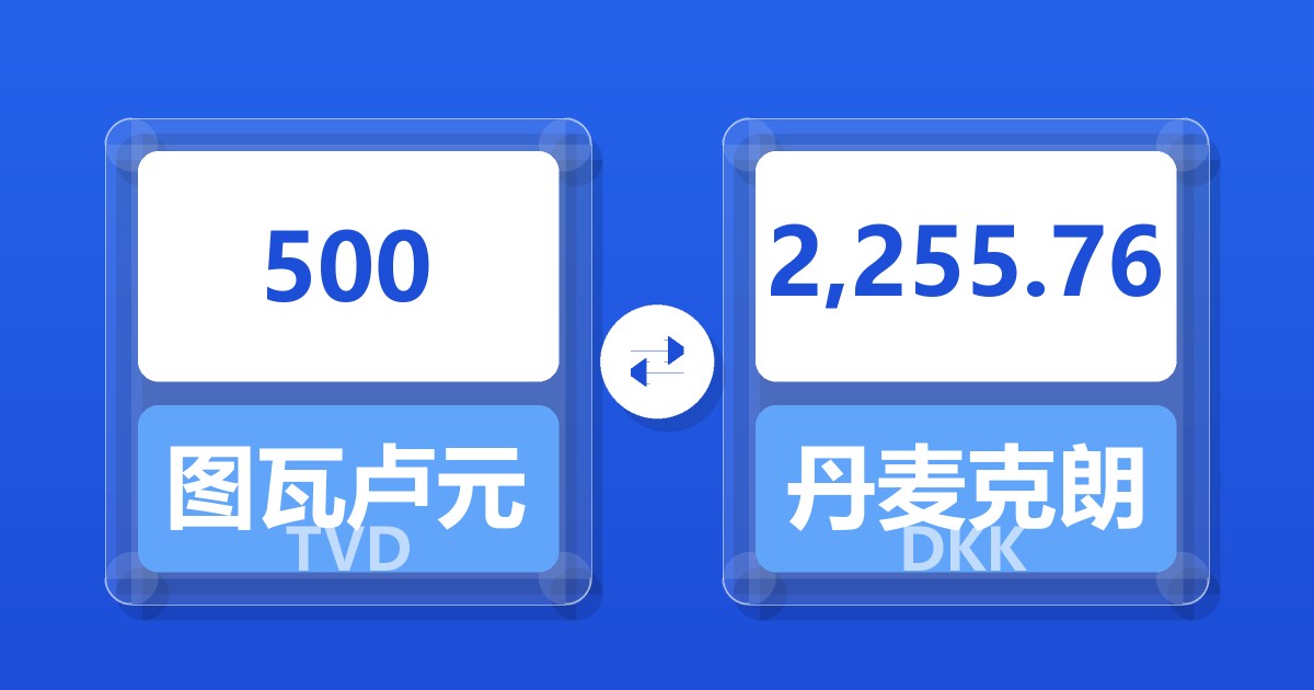 500图瓦卢元兑丹麦克朗