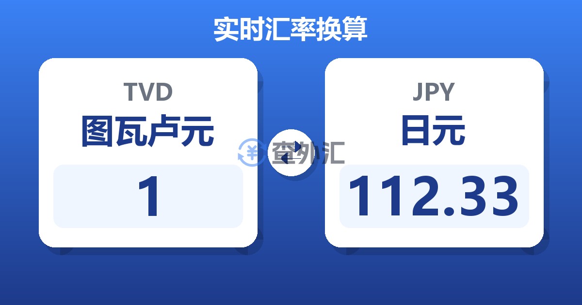 1图瓦卢元兑日元