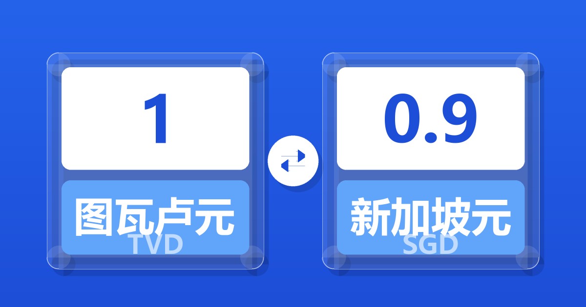 1图瓦卢元兑新加坡元