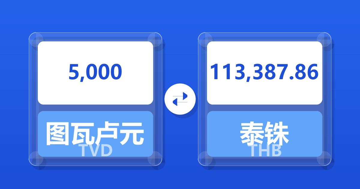 5,000图瓦卢元兑泰铢