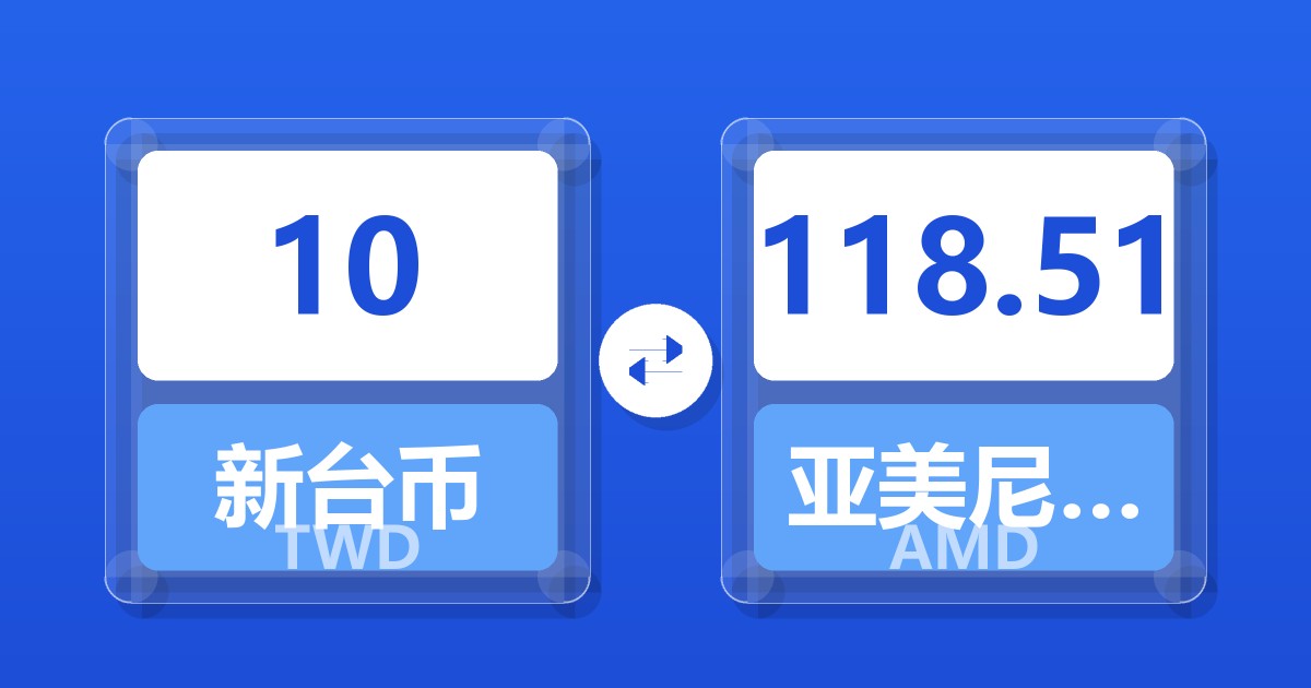 10新台币兑亚美尼亚德拉姆