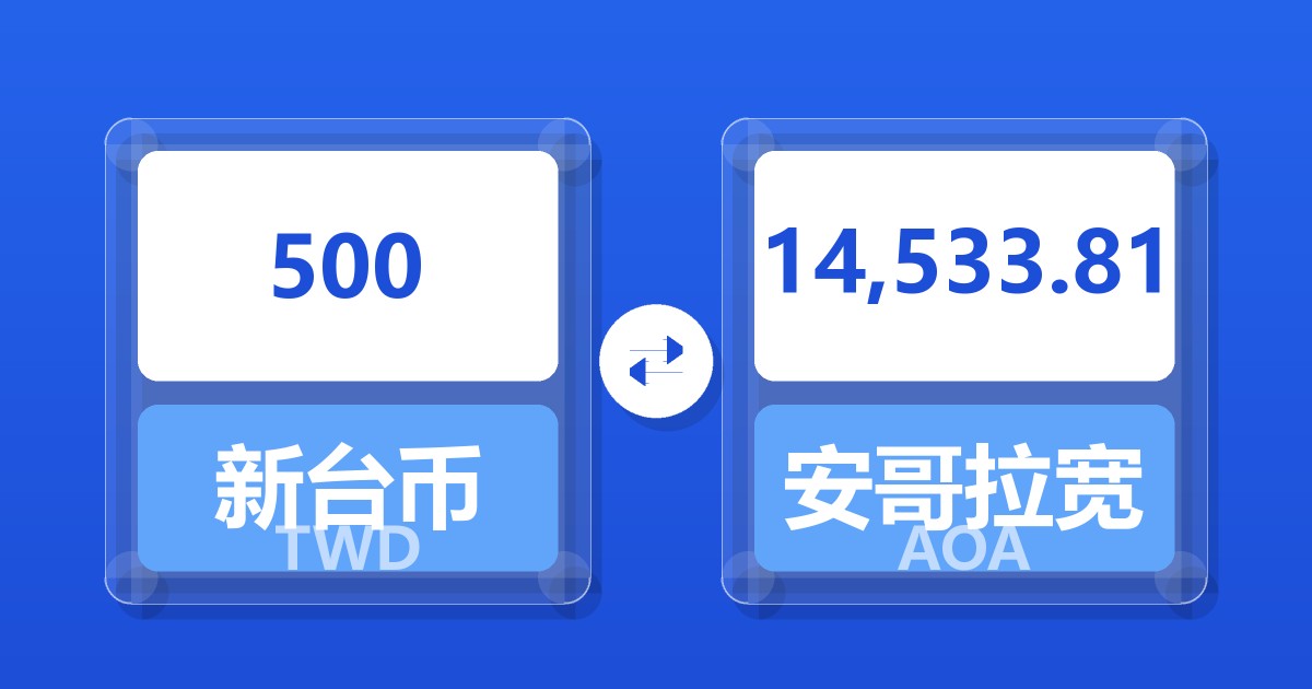 500新台币兑安哥拉宽扎