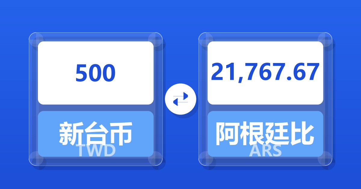 500新台币兑阿根廷比索