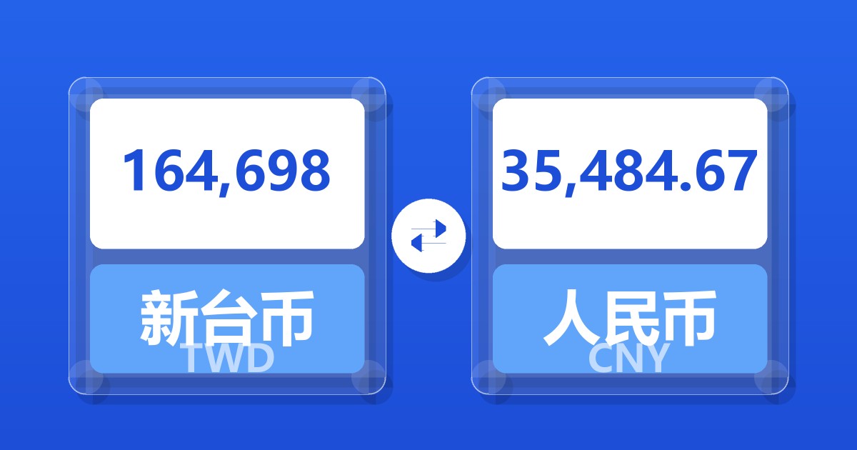 164,698新台币兑人民币