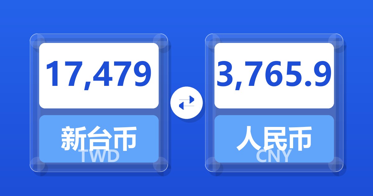17,479新台币兑人民币