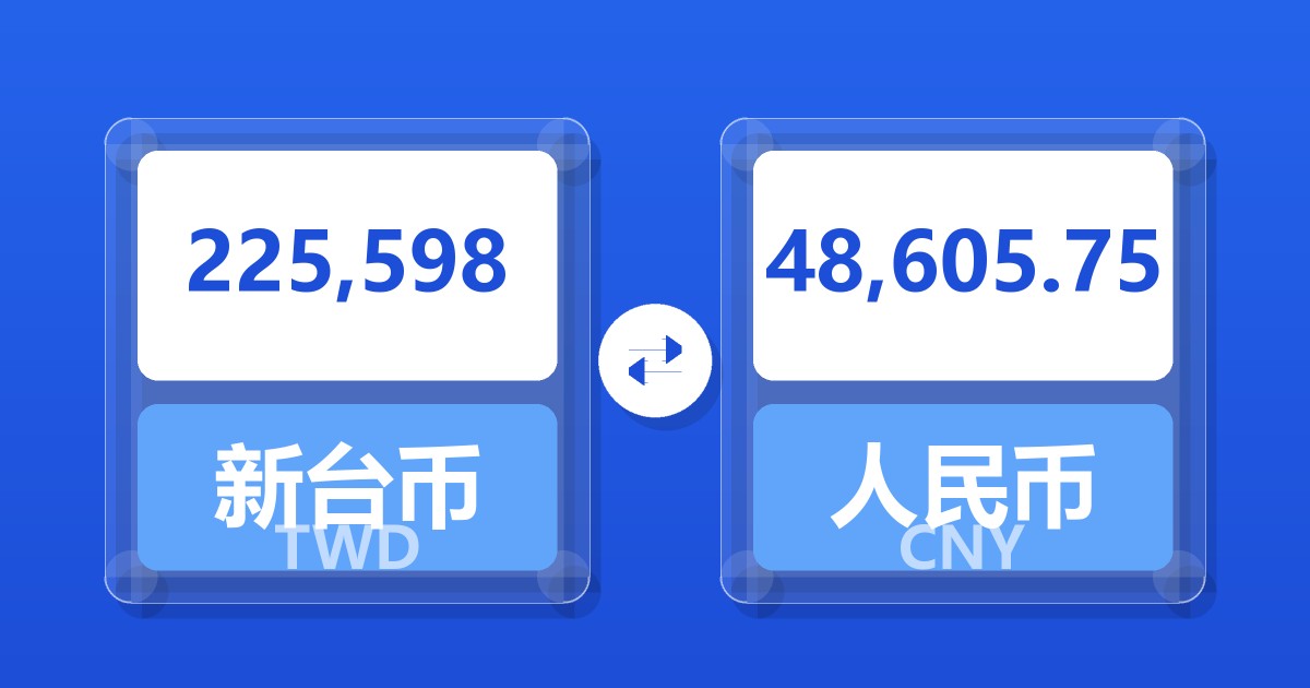 225,598新台币兑人民币