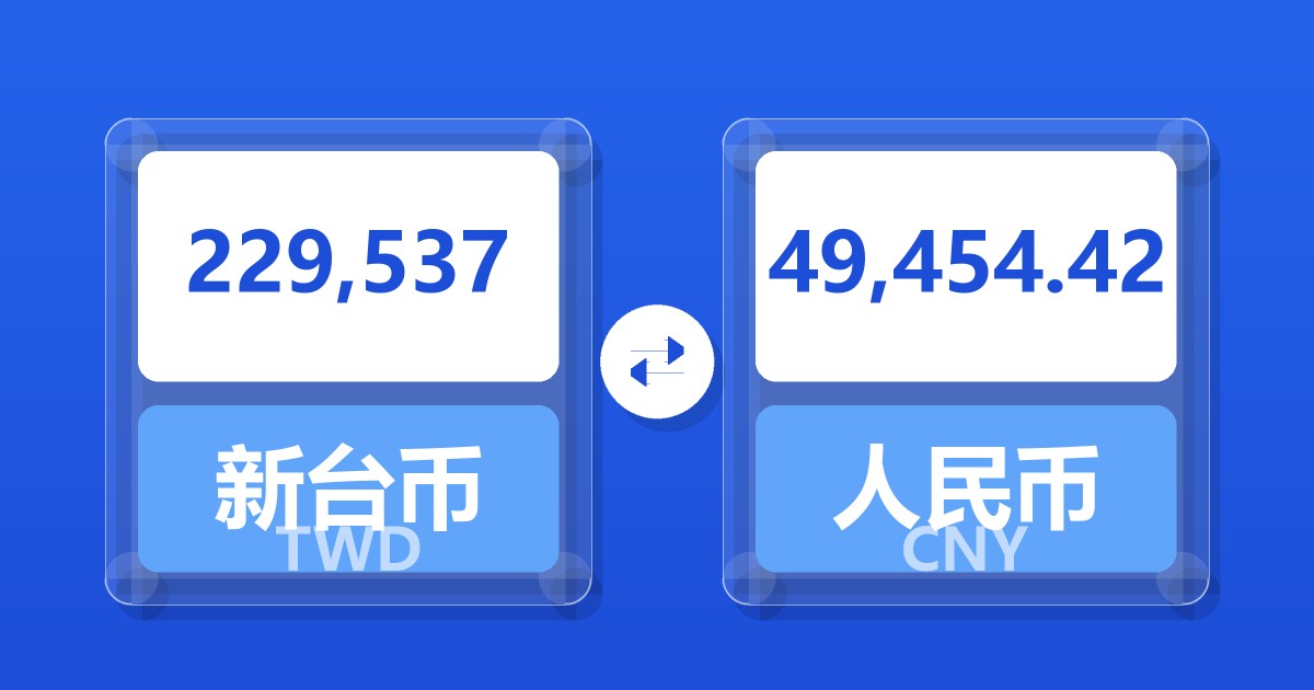 229,537新台币兑人民币