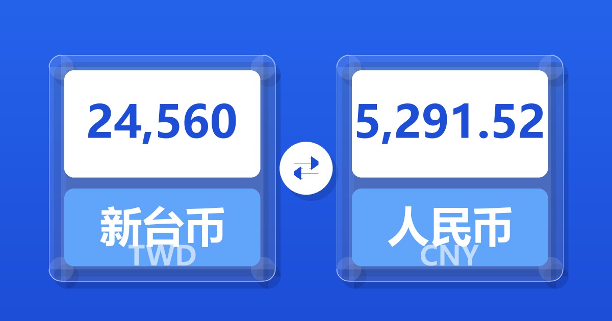 24,560新台币兑人民币