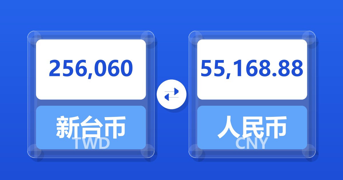 256,060新台币兑人民币